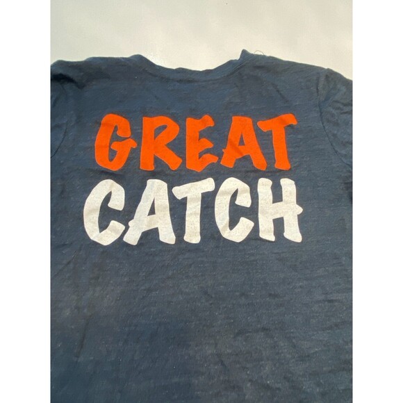 Detroit Tigers "Great Catch" Blue V-Neck T-Shirt Women's Size L - Picture 2 of 8